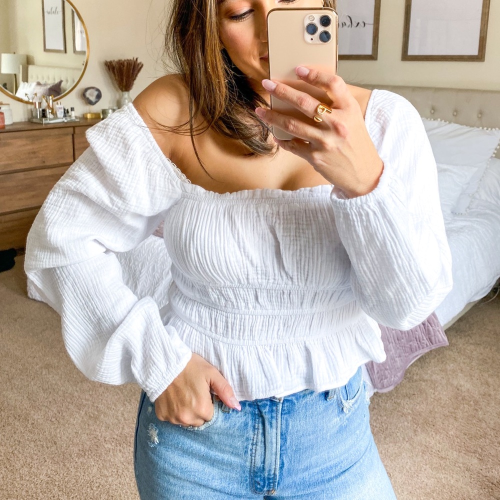 COPY - Gauze  white blouse